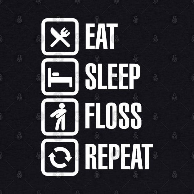 Eat sleep the floss dance / flossing repeat by LaundryFactory